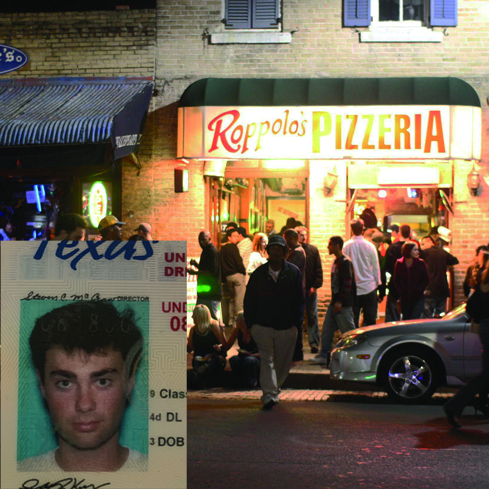 roppolos pizza with picture of staff writer Jack Kelly