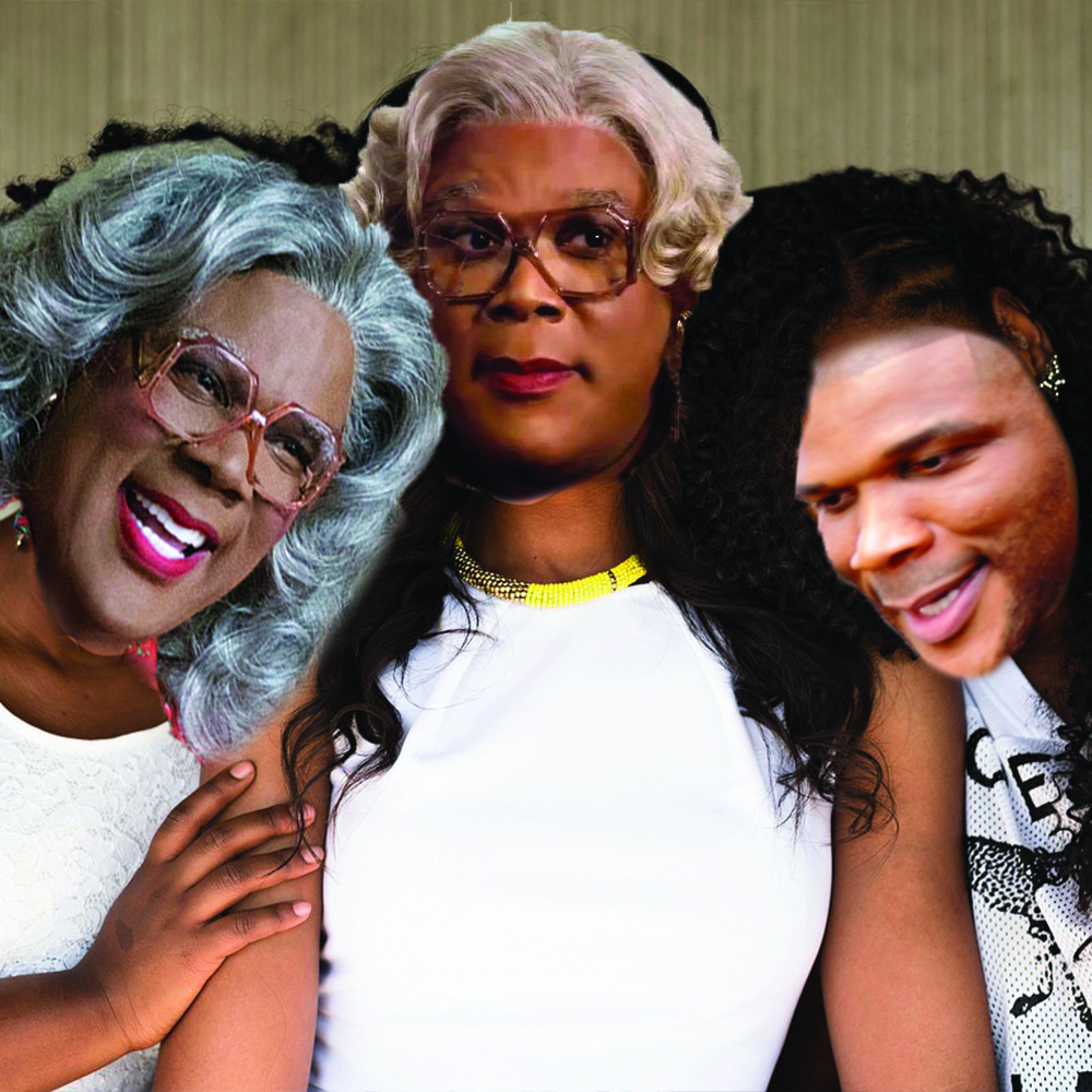 tyler perry photoshopped into the faces of little women cast